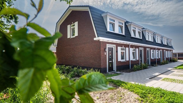 Onderhoudsarme dakgoten toegepast bij nieuwbouwwoningen in woonwijk